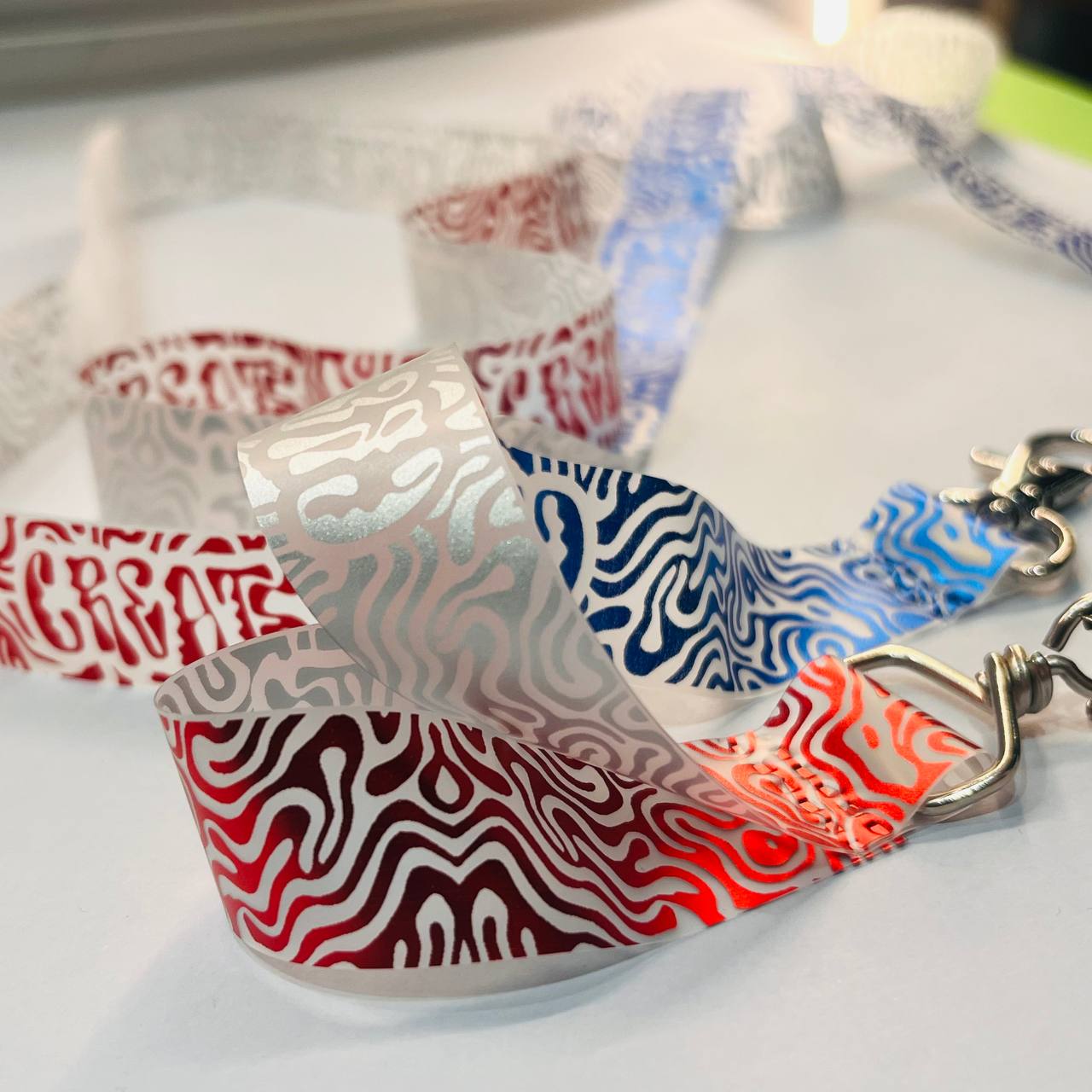 Прозрачная лента для бейджа из силикона с печатью логотипа