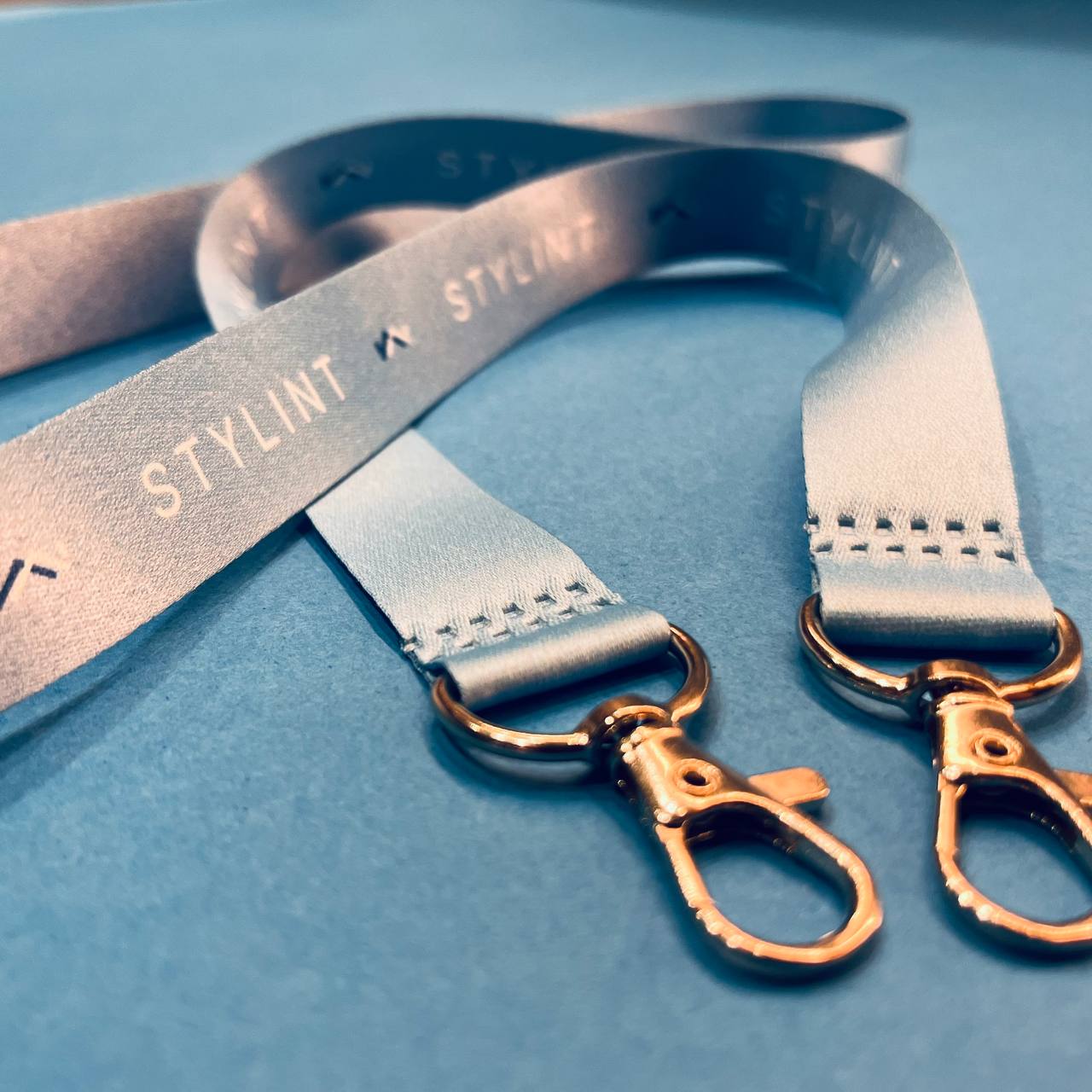 Лента для бейджда с двумя карабинами