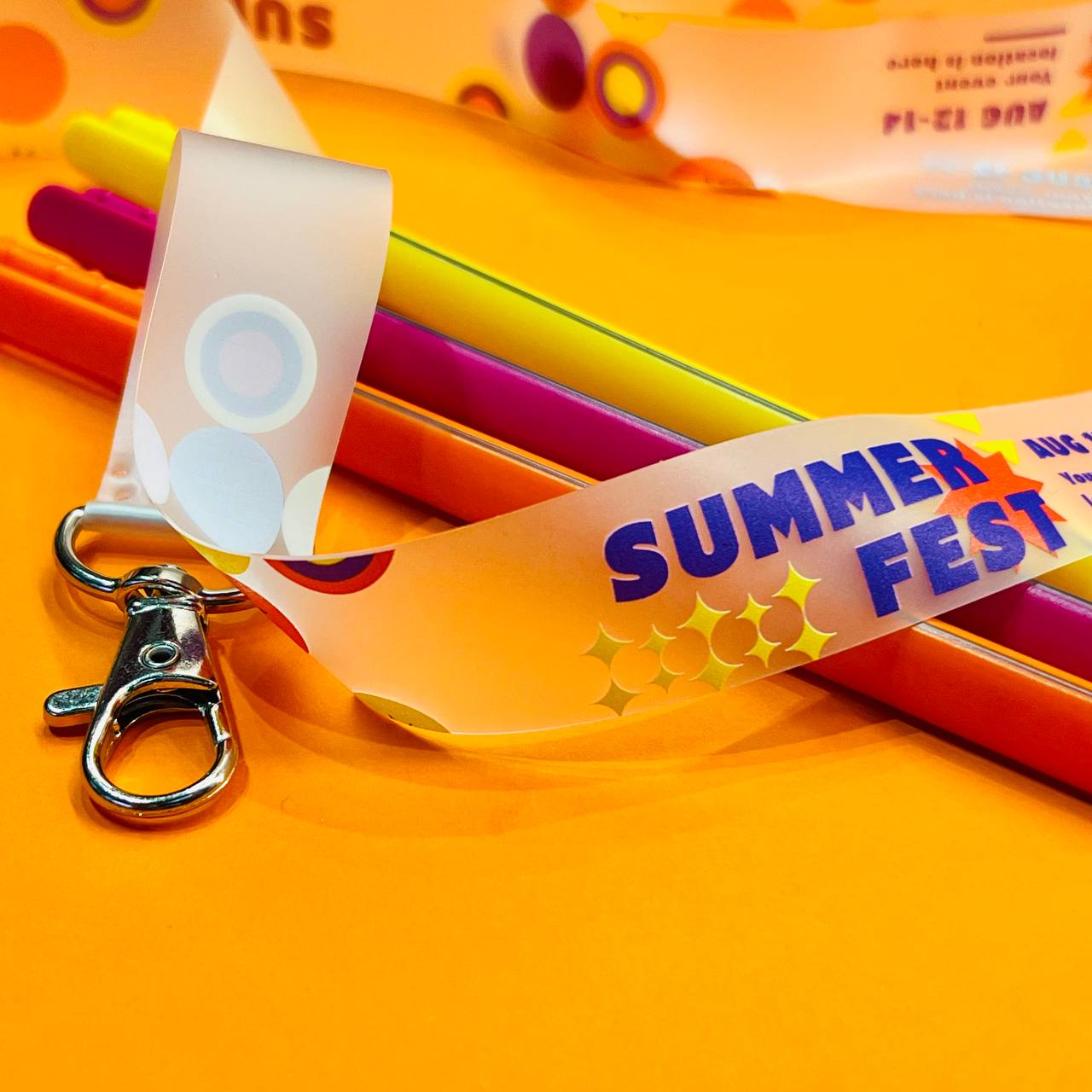 Прозрачные ленты для бейджей с полноцветной печатью логотипа на заказ